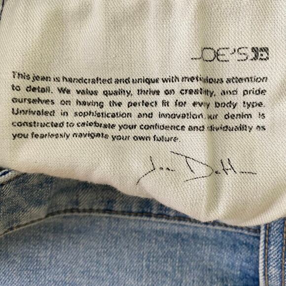 Joe’s Jeans Alder Blue A-Line Raw Hem Denim Midi Skirt Size 26 - Picture 12 of 14